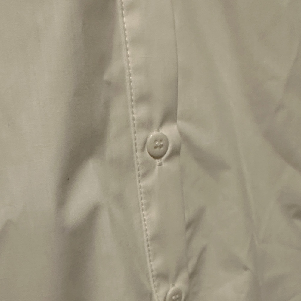 Anthropologie Cream Button-Up Blouse with Bows on back - Picture 4 of 6